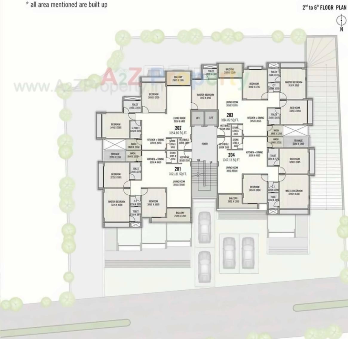 Layout of real estate project North One located at Vadaj, Ahmedabad, Gujarat