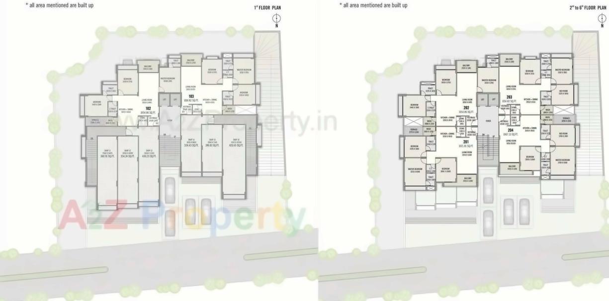 Layout of real estate project North One located at Vadaj, Ahmedabad, Gujarat