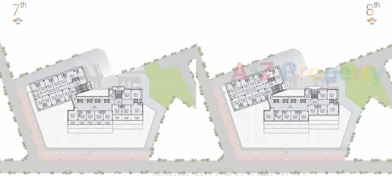 Layout of real estate project North Plaza located at Motera, Ahmedabad, Gujarat