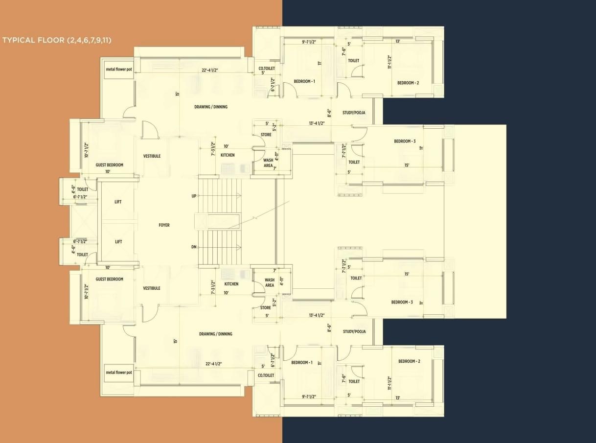 Layout of real estate project North Viento located at Chandkheda, Ahmedabad, Gujarat