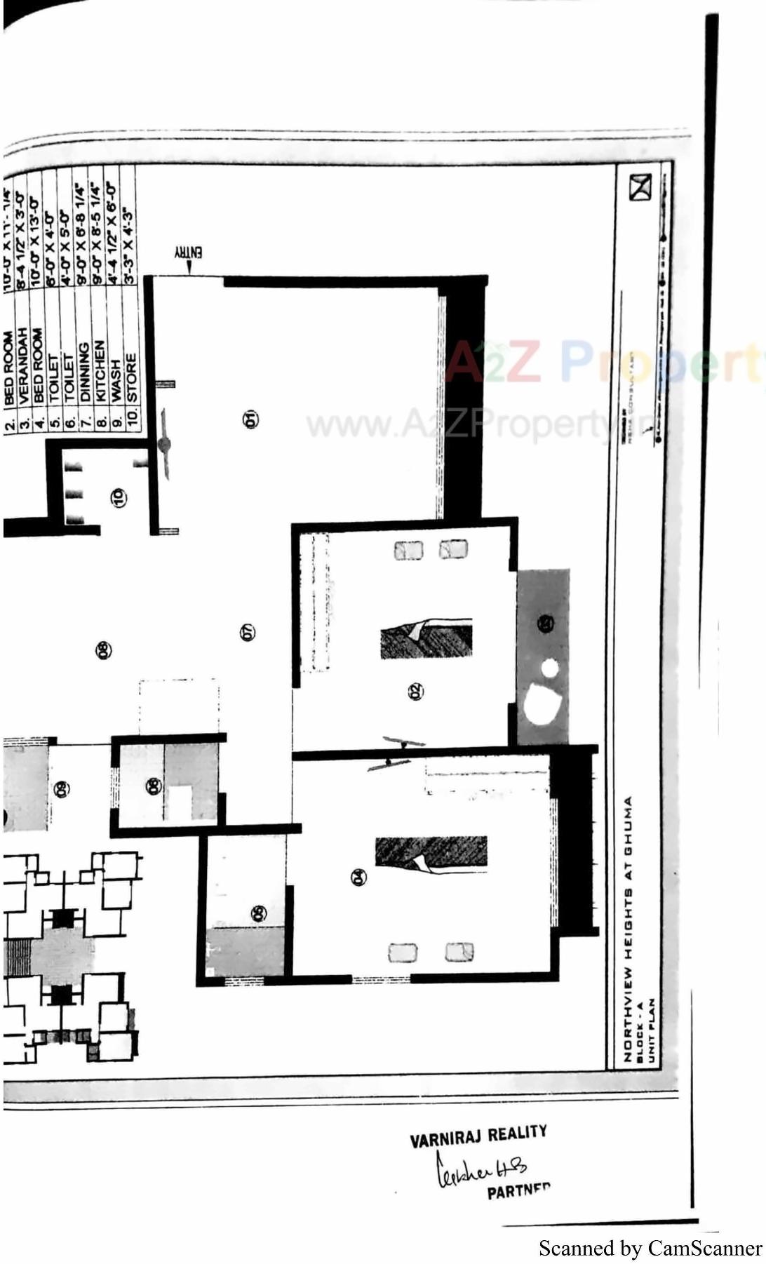 Layout of real estate project North View Heights located at Ghuma, Ahmedabad, Gujarat