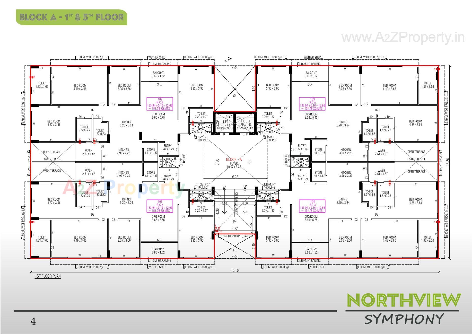 Layout of real estate project North View Symphony located at Bopal, Ahmedabad, Gujarat