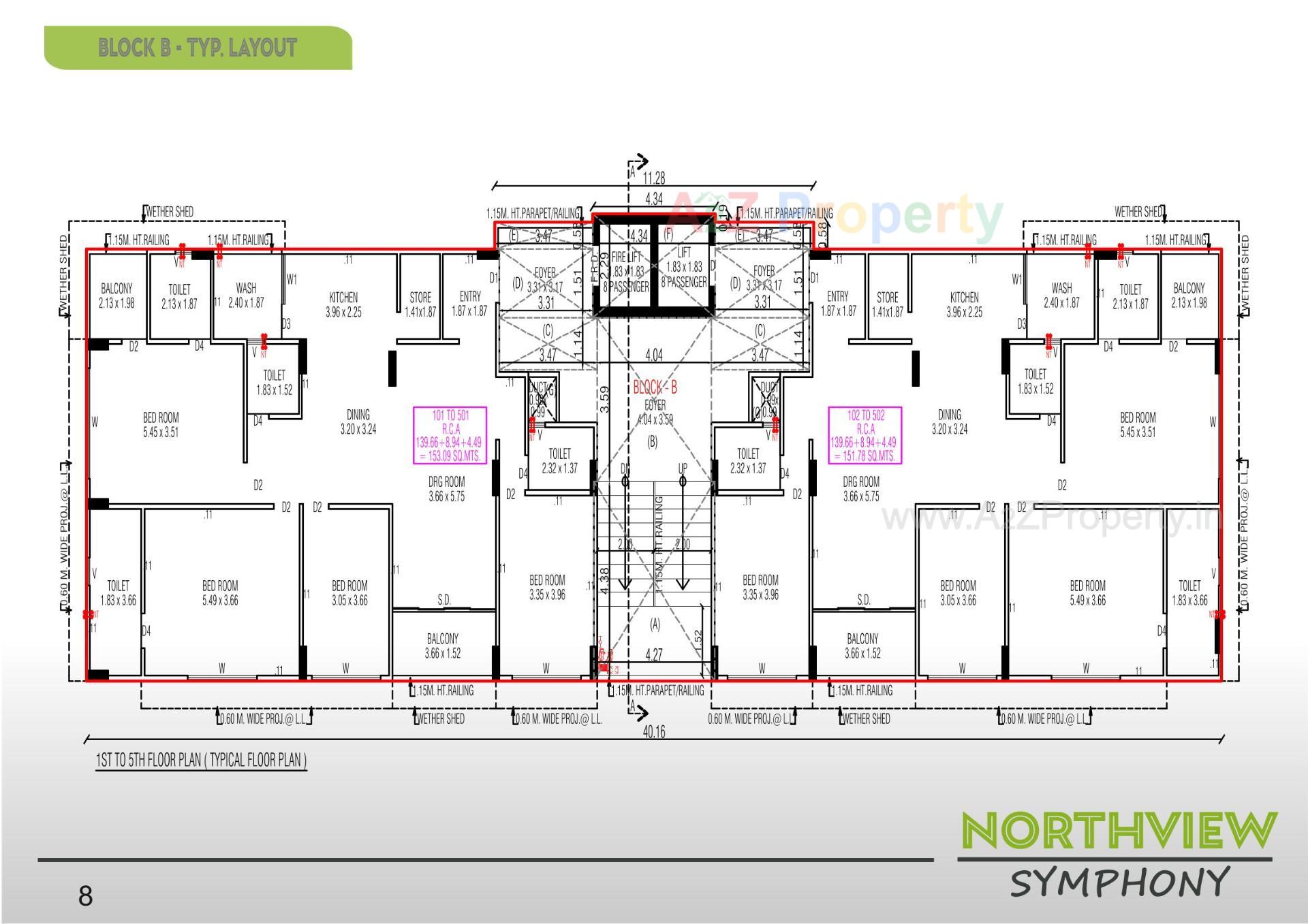 Layout of real estate project North View Symphony located at Bopal, Ahmedabad, Gujarat