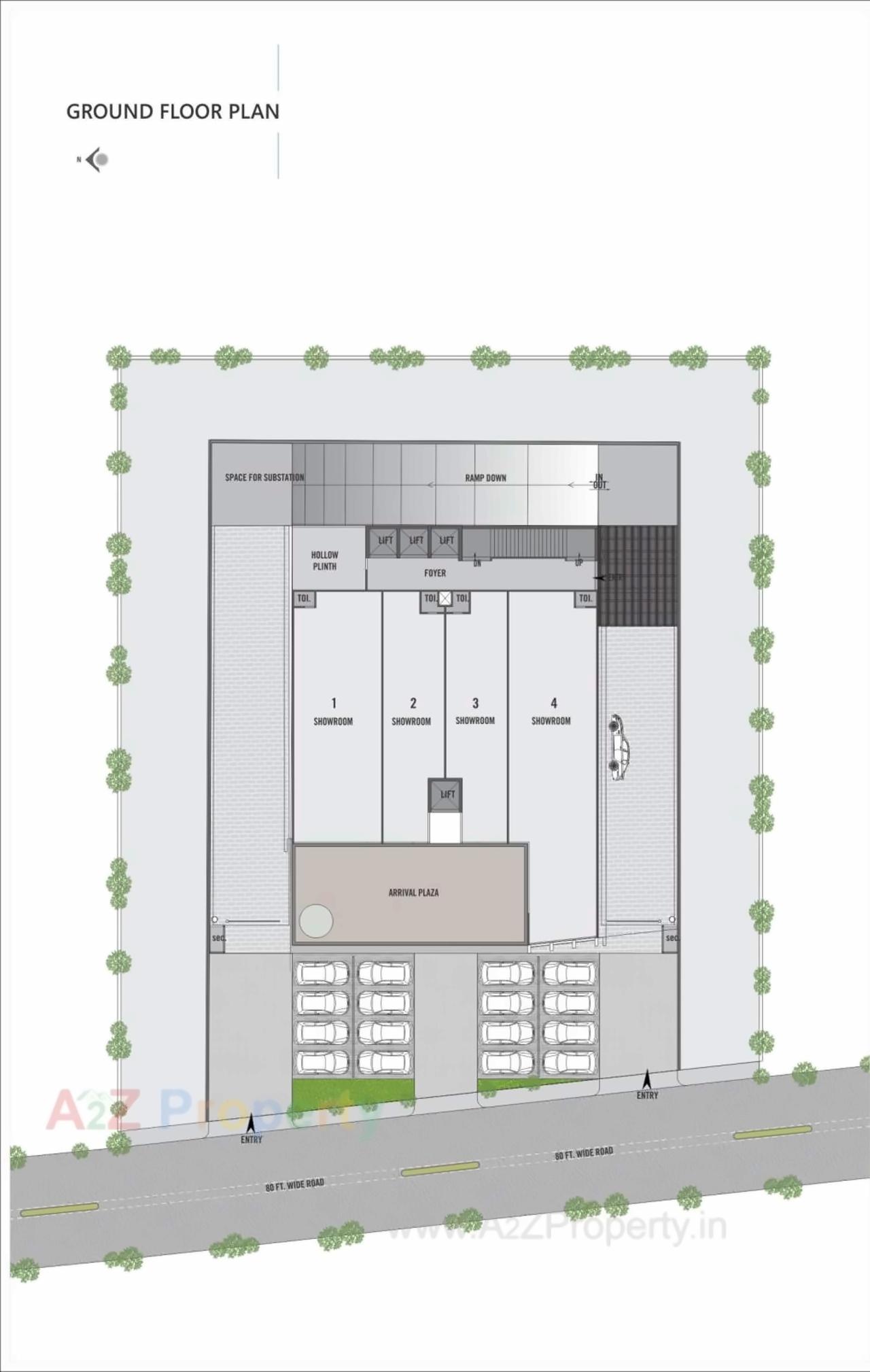 Layout of real estate project Ocean Blue located at Chadavad, Ahmedabad, Gujarat