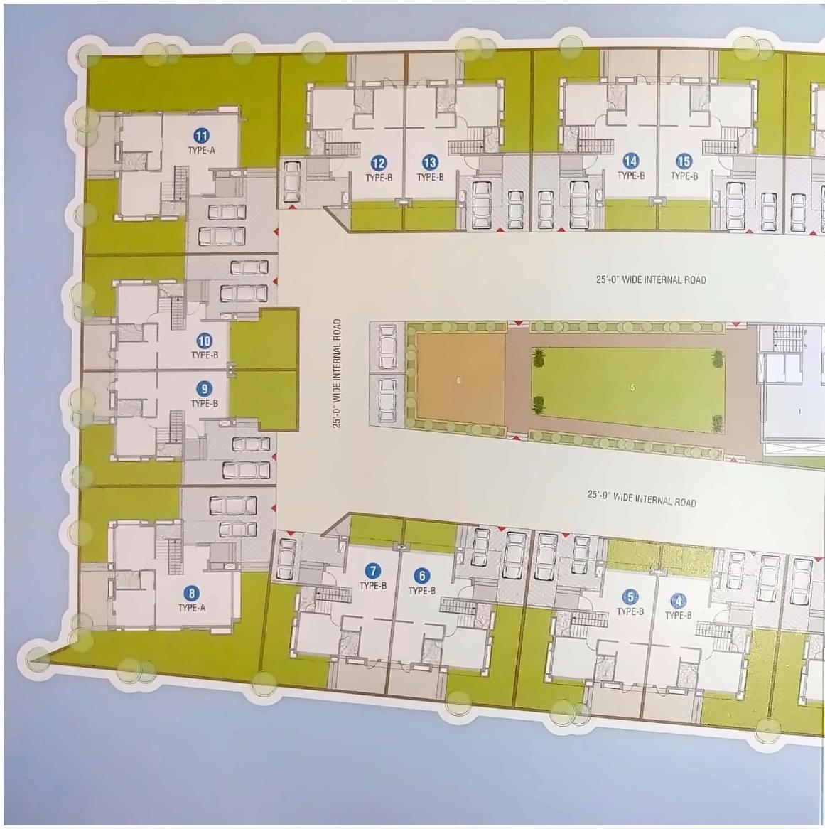 Layout of real estate project Ocean Villas located at Sarkhej, Ahmedabad, Gujarat