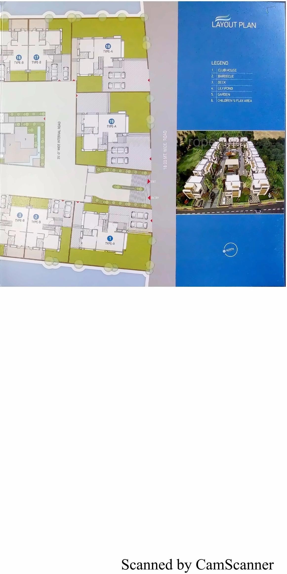 Layout of real estate project Ocean Villas located at Sarkhej, Ahmedabad, Gujarat