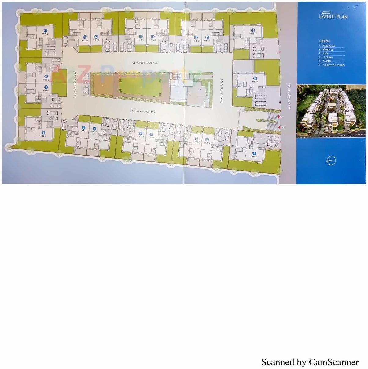 Layout of real estate project Ocean Villas located at Sarkhej, Ahmedabad, Gujarat