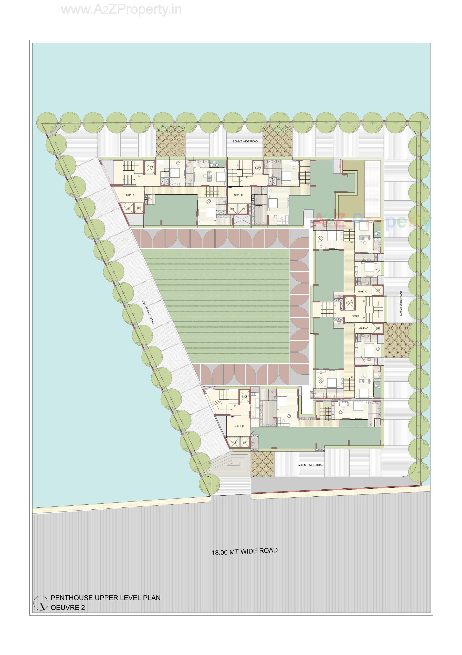 Layout of real estate project Oeuvre located at Bodakdev, Ahmedabad, Gujarat