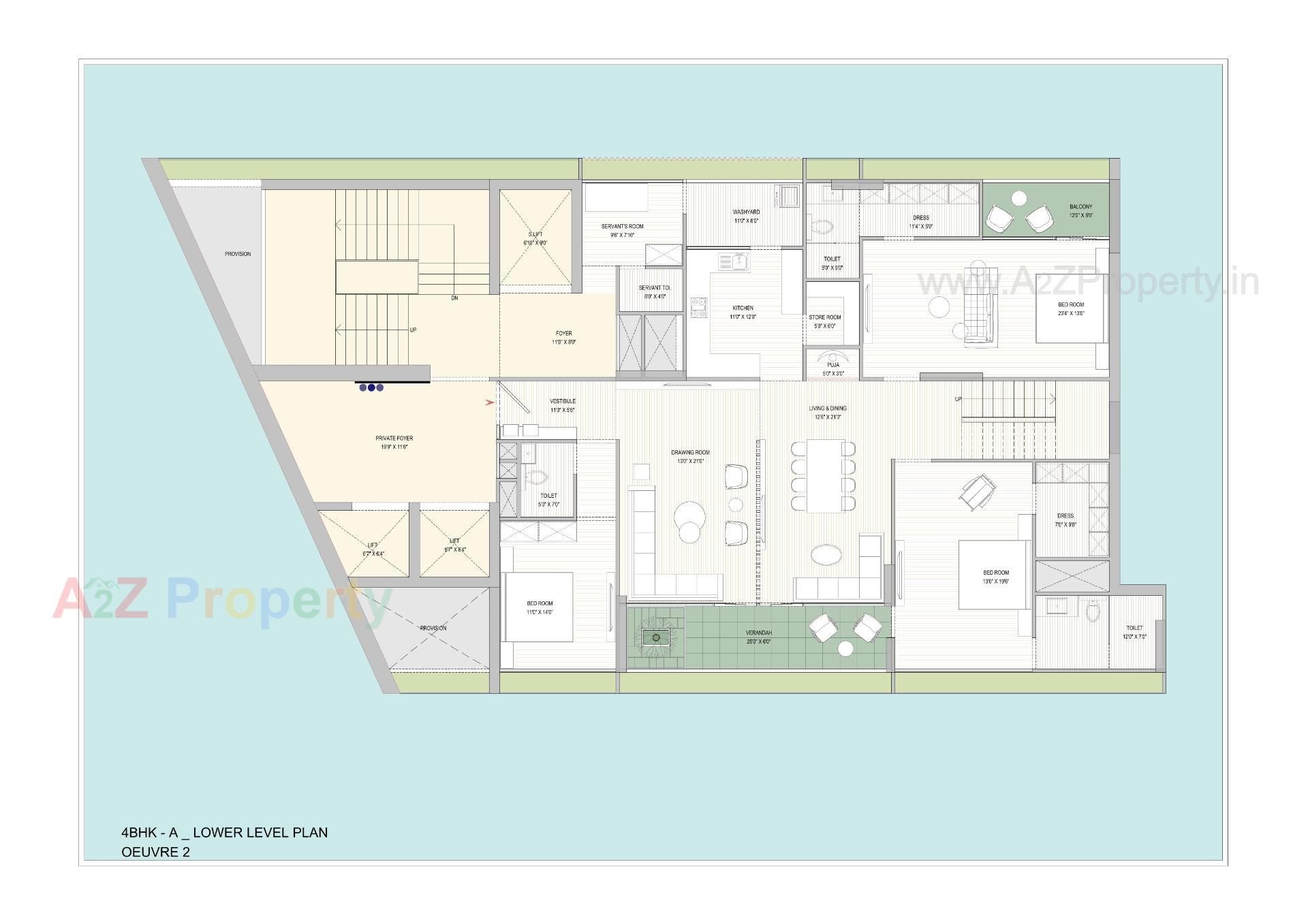 Layout of real estate project Oeuvre located at Bodakdev, Ahmedabad, Gujarat