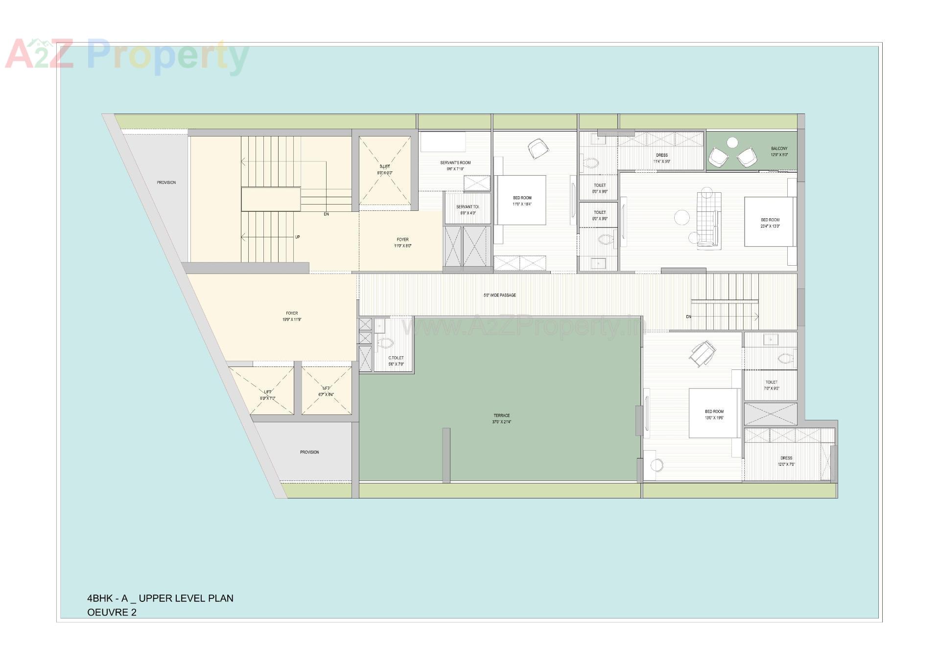 Layout of real estate project Oeuvre located at Bodakdev, Ahmedabad, Gujarat
