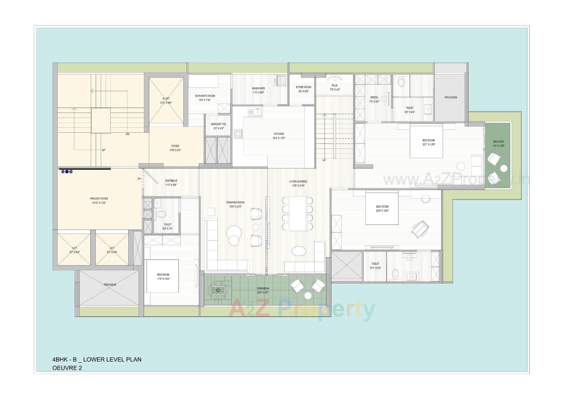 Layout of real estate project Oeuvre located at Bodakdev, Ahmedabad, Gujarat