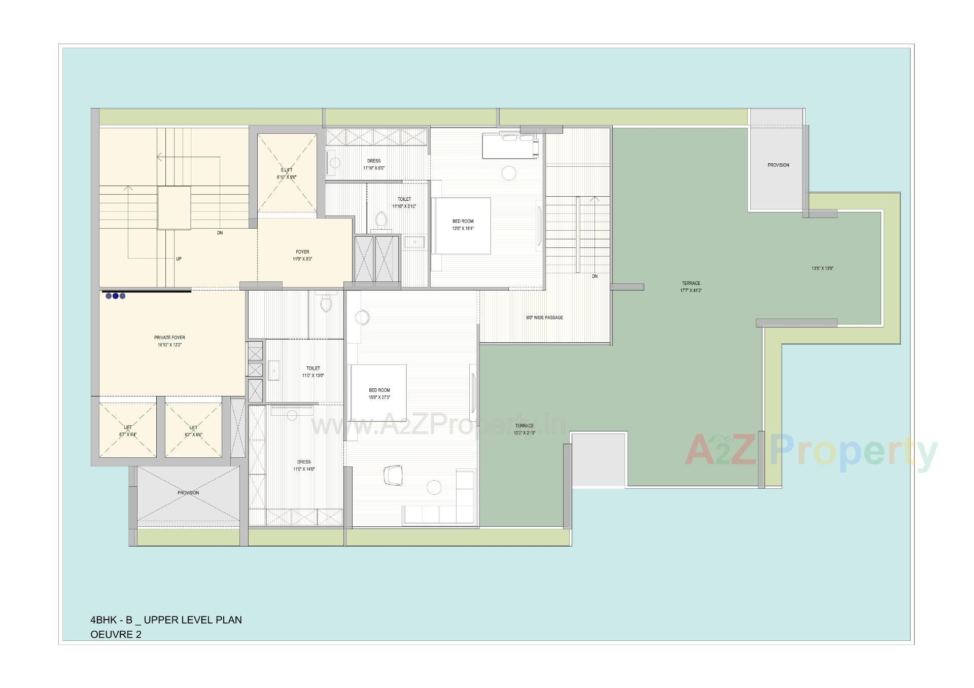Layout of real estate project Oeuvre located at Bodakdev, Ahmedabad, Gujarat