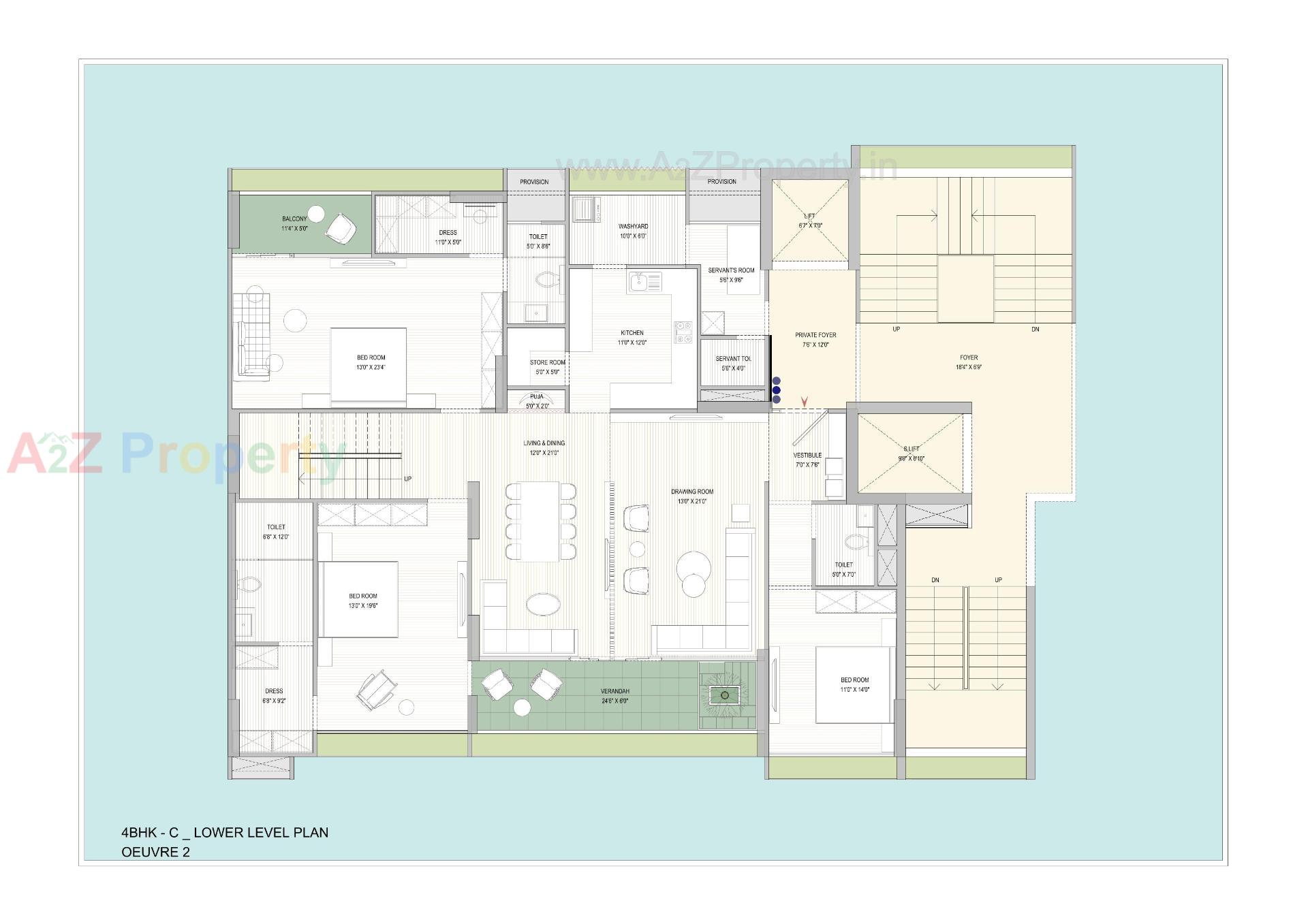 Layout of real estate project Oeuvre located at Bodakdev, Ahmedabad, Gujarat