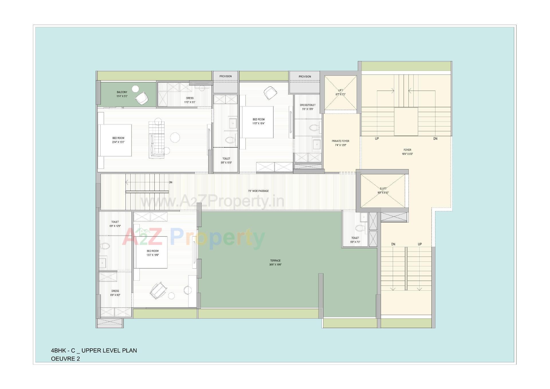 Layout of real estate project Oeuvre located at Bodakdev, Ahmedabad, Gujarat