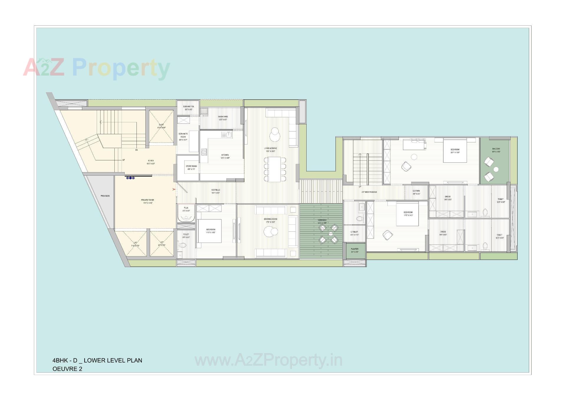 Layout of real estate project Oeuvre located at Bodakdev, Ahmedabad, Gujarat