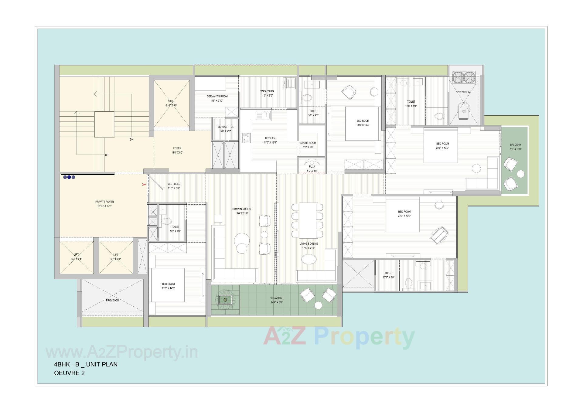 Layout of real estate project Oeuvre located at Bodakdev, Ahmedabad, Gujarat