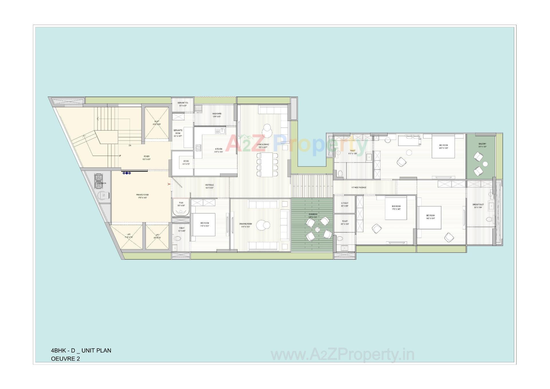 Layout of real estate project Oeuvre located at Bodakdev, Ahmedabad, Gujarat