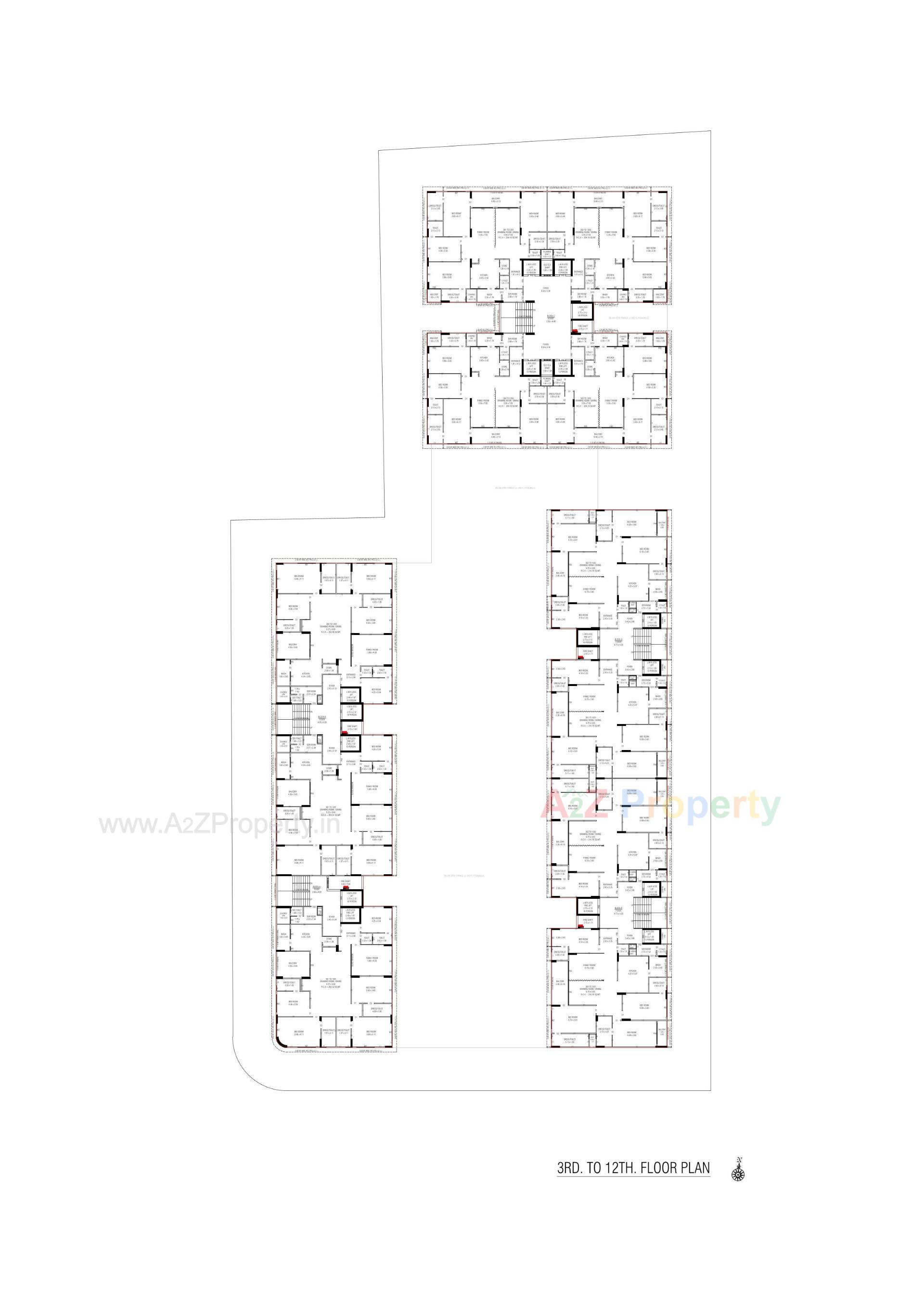 Layout of real estate project Oeuvre located at Ambali, Ahmedabad, Gujarat