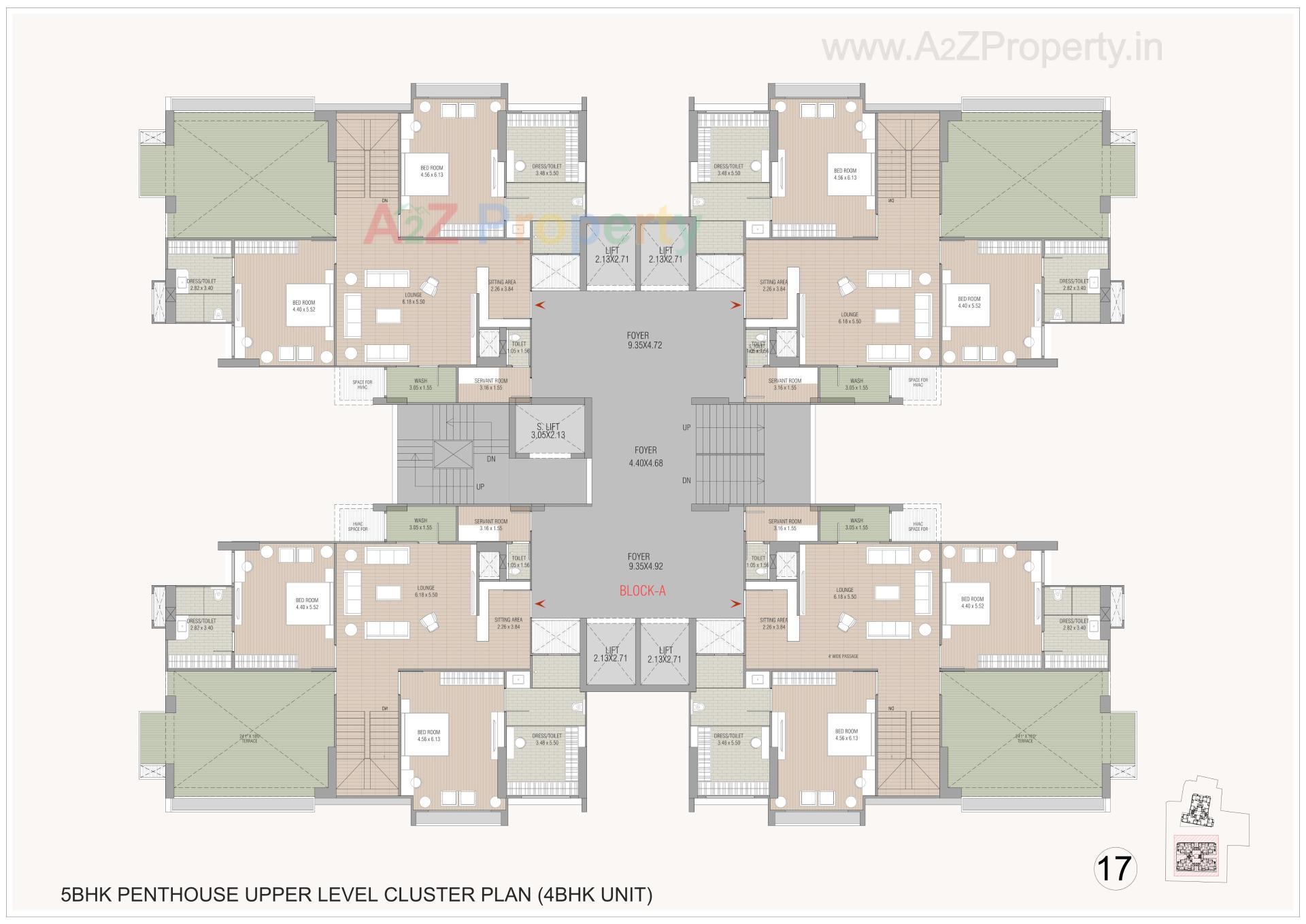 Layout of real estate project Oeuvre Iconic located at Bodakdev, Ahmedabad, Gujarat