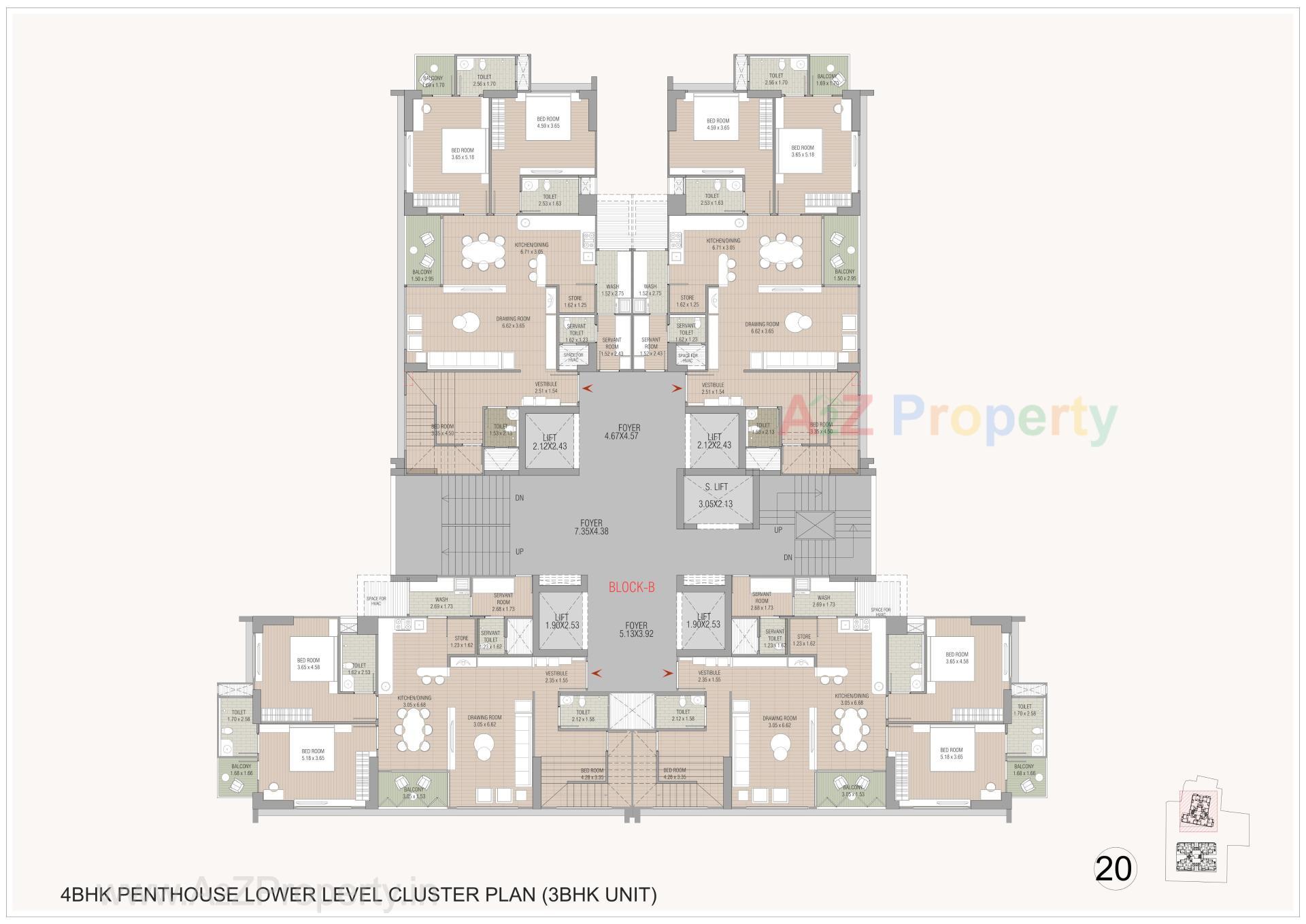 Layout of real estate project Oeuvre Iconic located at Bodakdev, Ahmedabad, Gujarat
