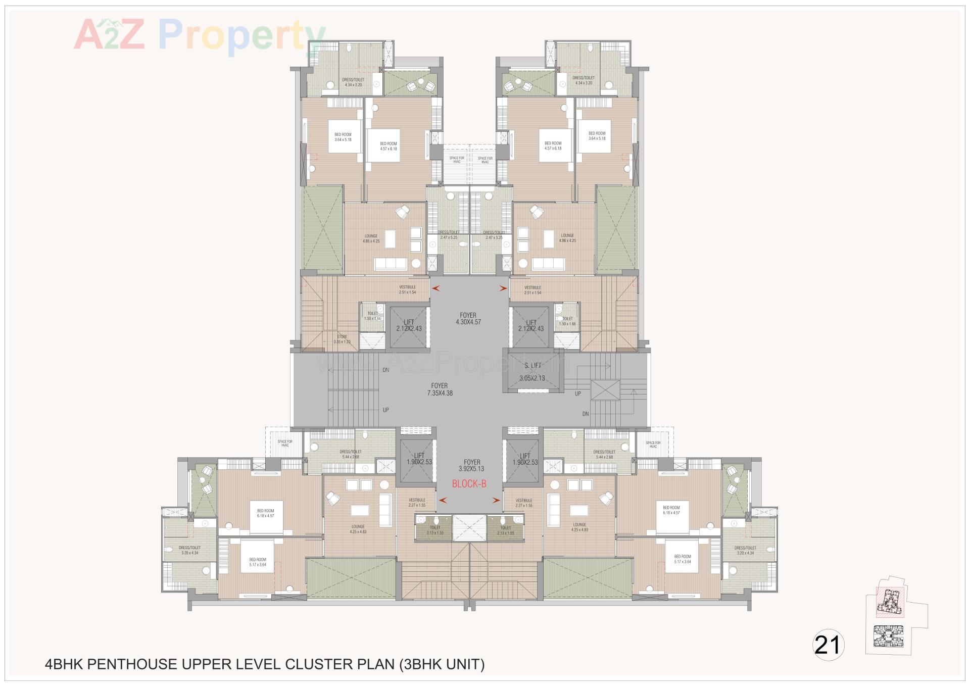 Layout of real estate project Oeuvre Iconic located at Bodakdev, Ahmedabad, Gujarat