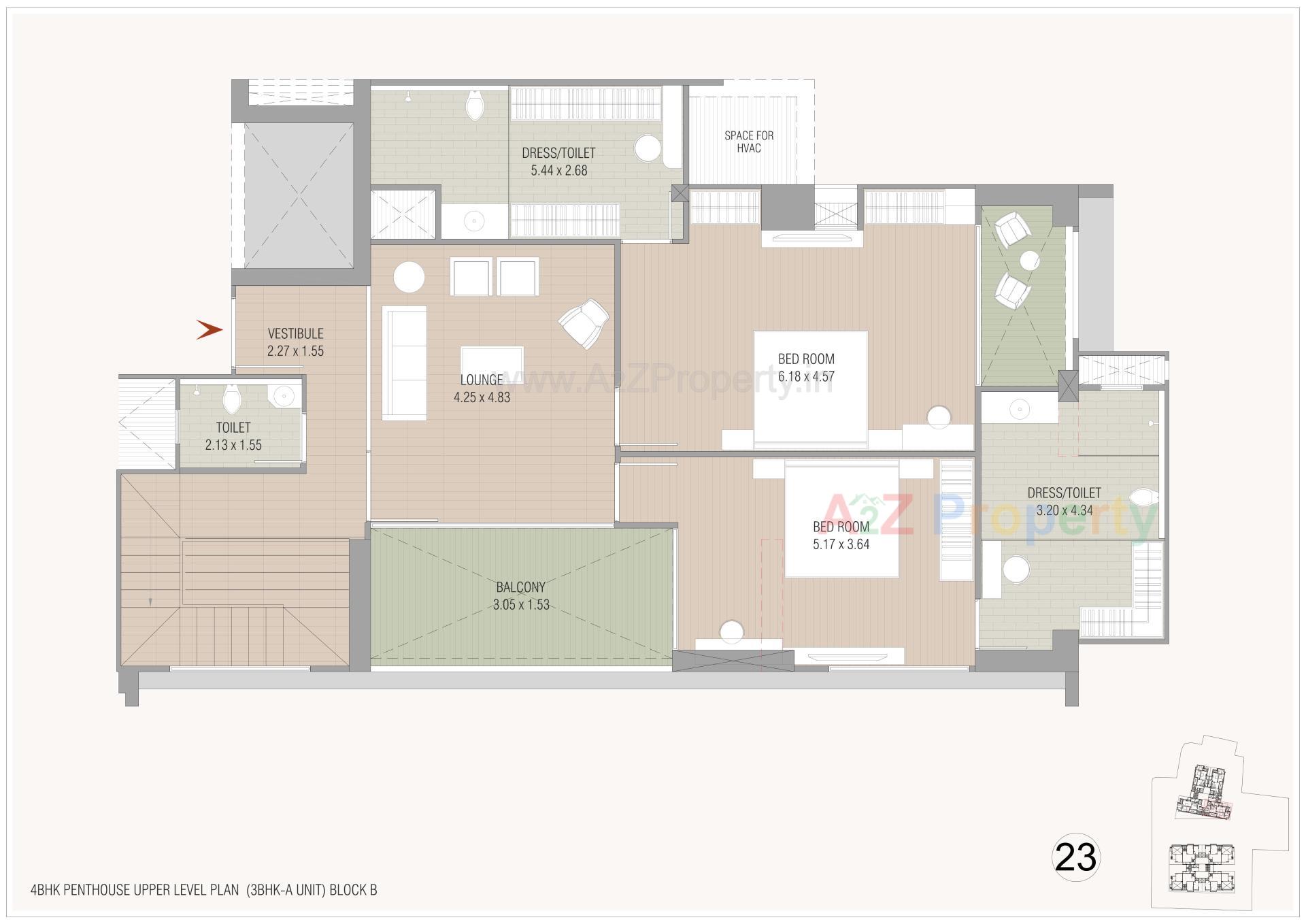 Layout of real estate project Oeuvre Iconic located at Bodakdev, Ahmedabad, Gujarat