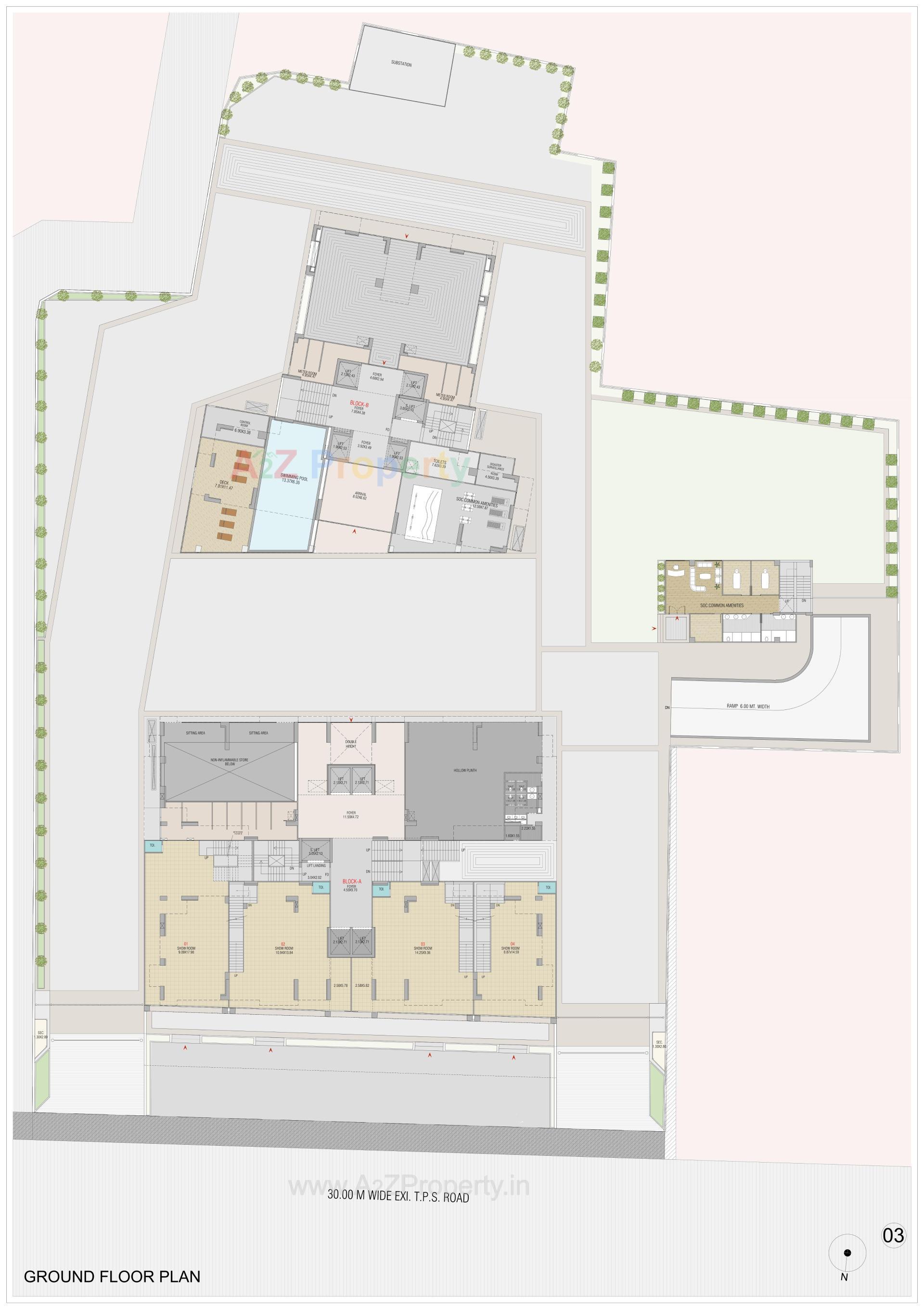 Layout of real estate project Oeuvre Iconic located at Bodakdev, Ahmedabad, Gujarat