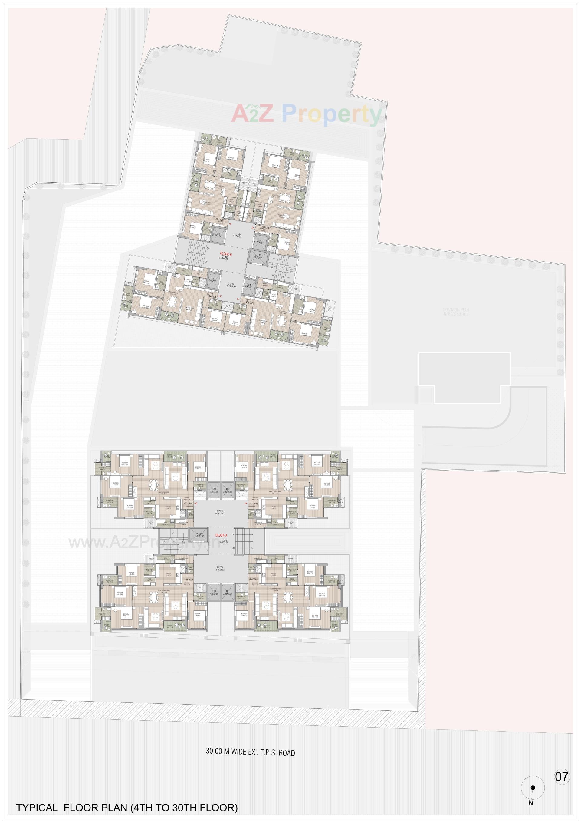 Layout of real estate project Oeuvre Iconic located at Bodakdev, Ahmedabad, Gujarat