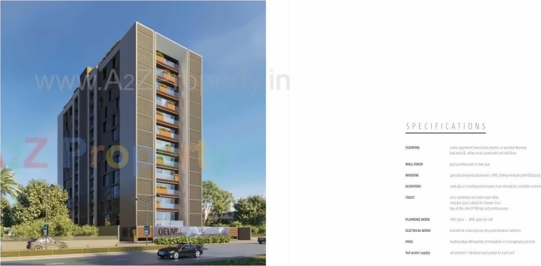 3D Elevation of real estate project Oeuvre located at Jodhpur, Ahmedabad, Gujarat