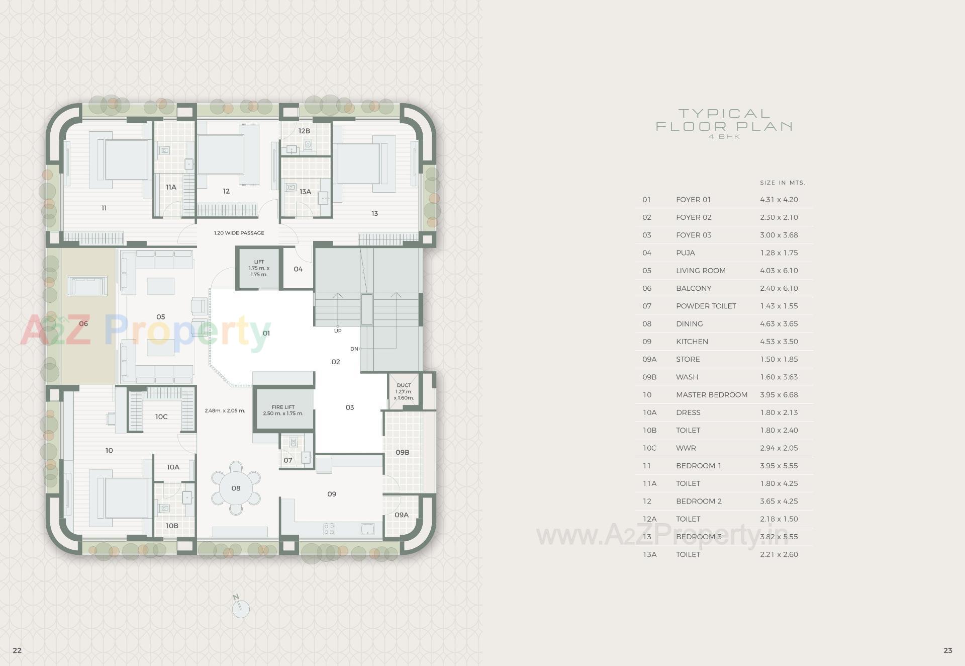 Layout of real estate project Olive Xiv located at Vastrapur, Ahmedabad, Gujarat