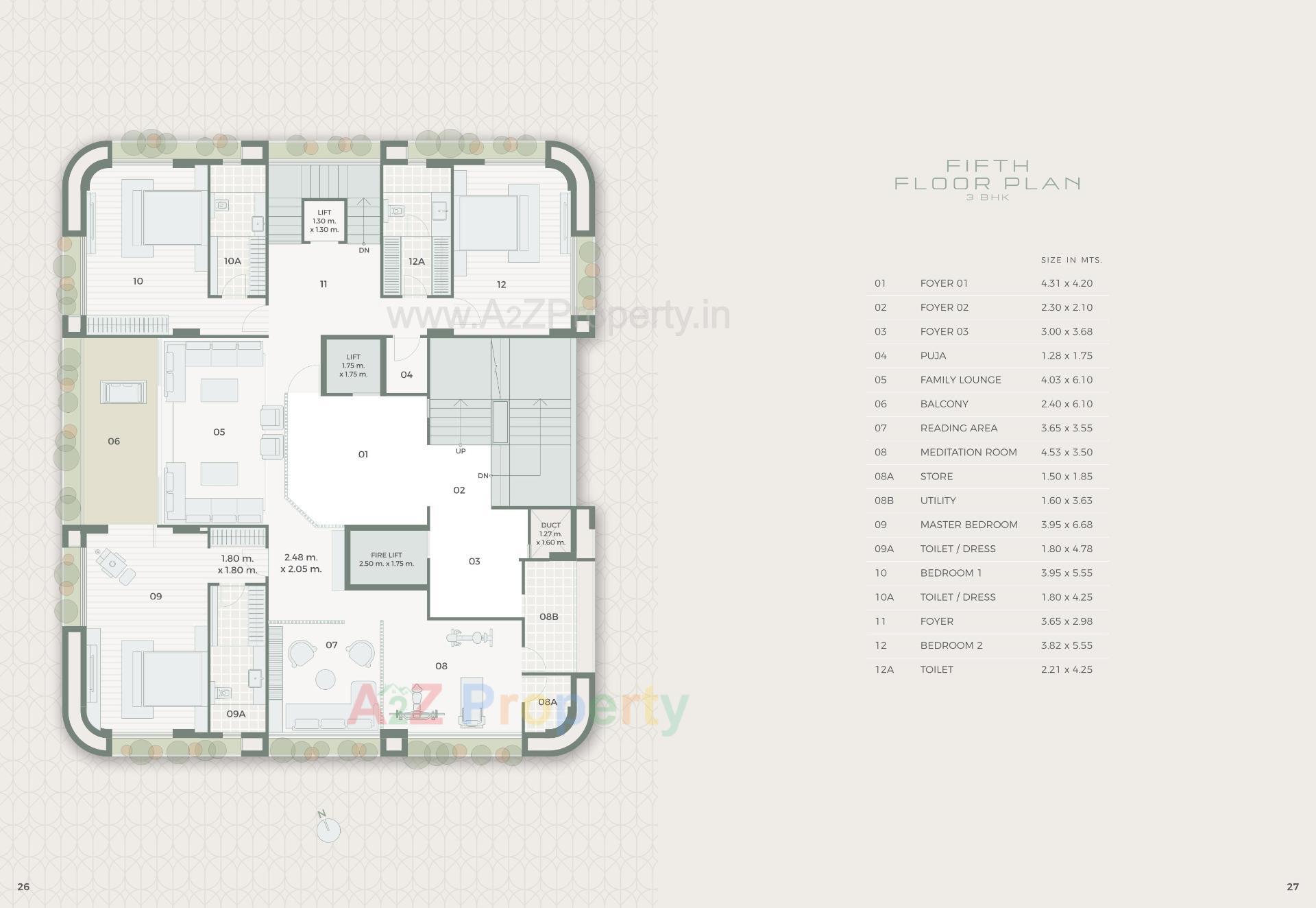 Layout of real estate project Olive Xiv located at Vastrapur, Ahmedabad, Gujarat