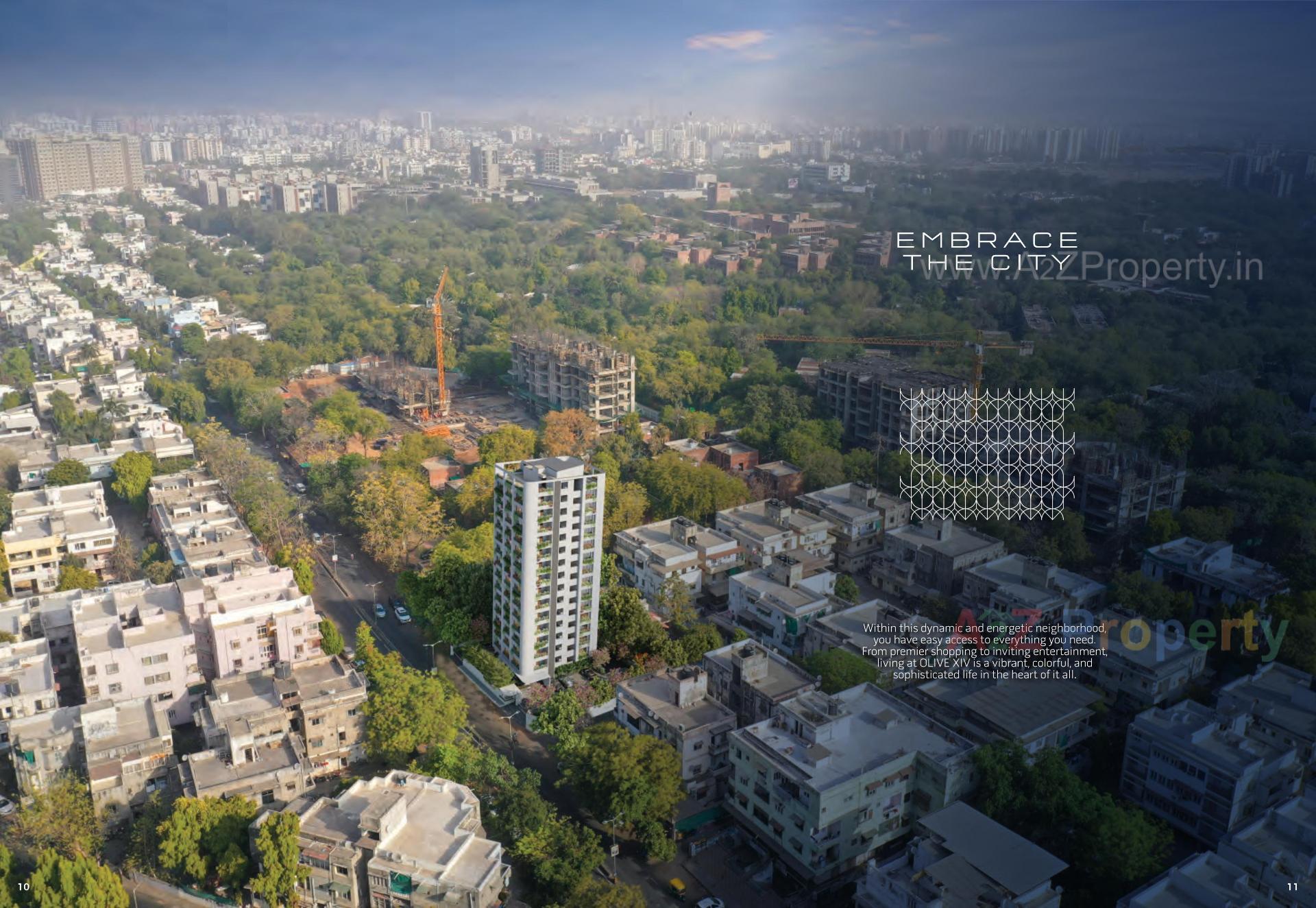 3D Elevation of real estate project Olive Xiv located at Vastrapur, Ahmedabad, Gujarat