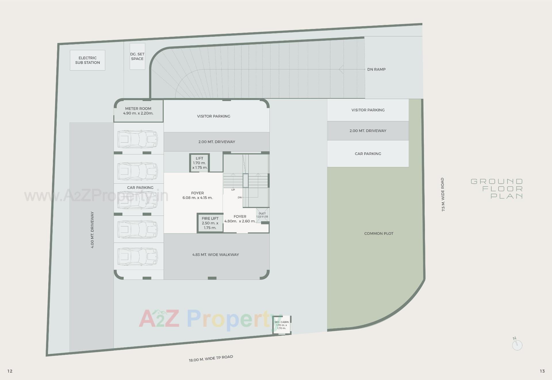 Layout of real estate project Olive Xiv located at Vastrapur, Ahmedabad, Gujarat