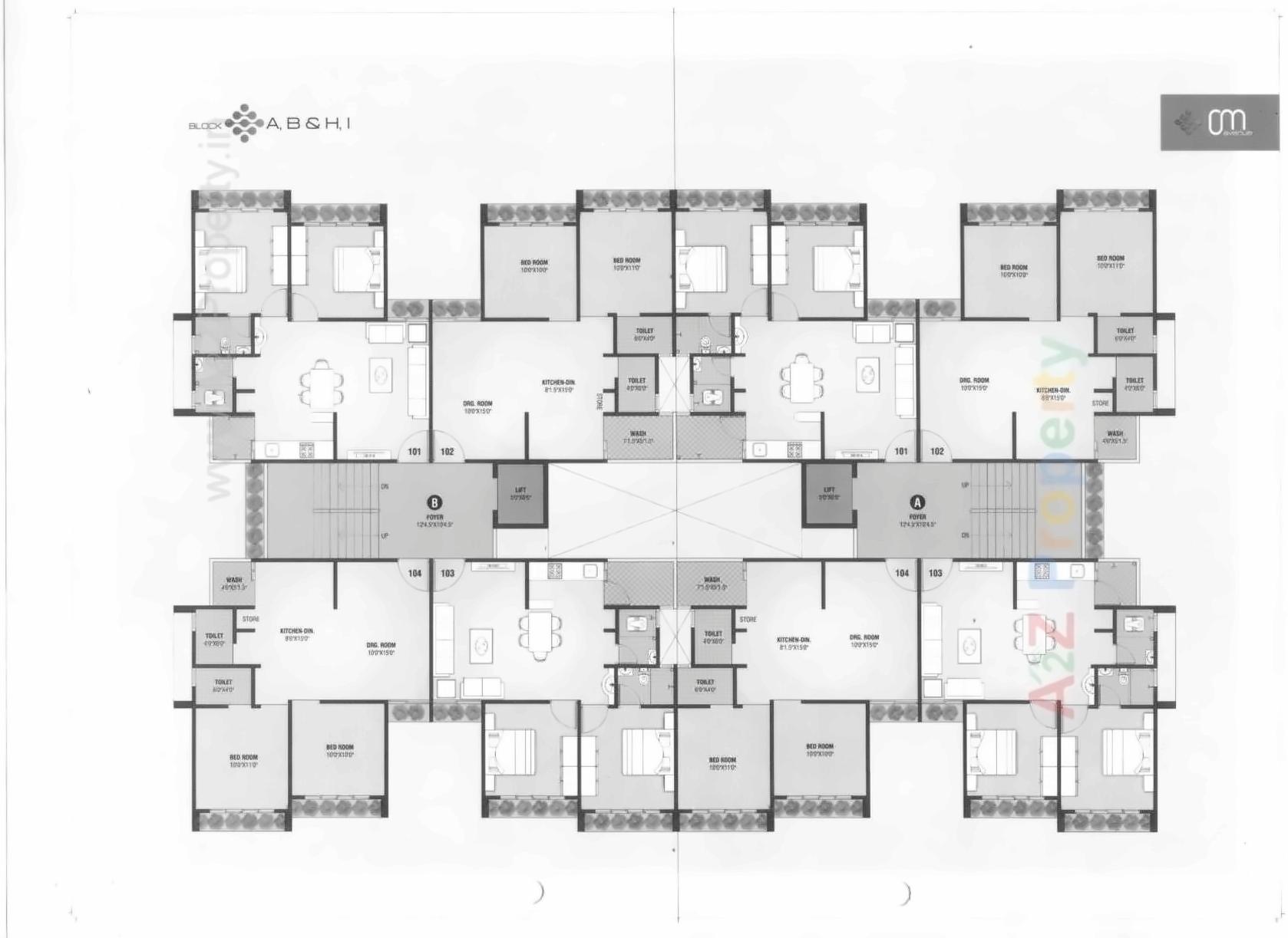 Layout of real estate project Om Avenue located at Sanand, Ahmedabad, Gujarat