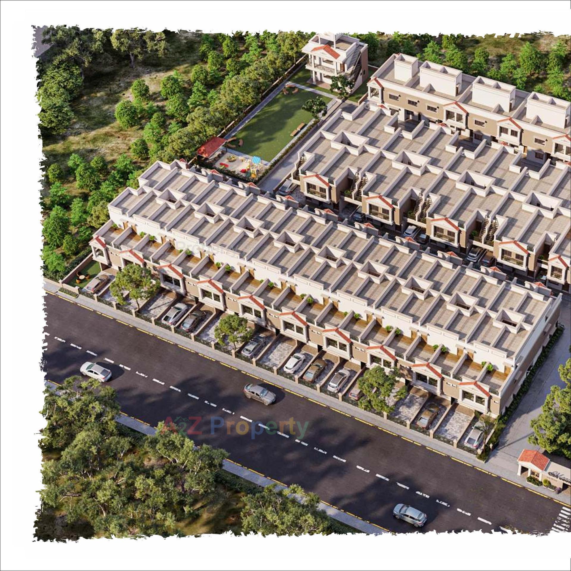 3D Elevation of real estate project Om County located at Vinzol, Ahmedabad, Gujarat