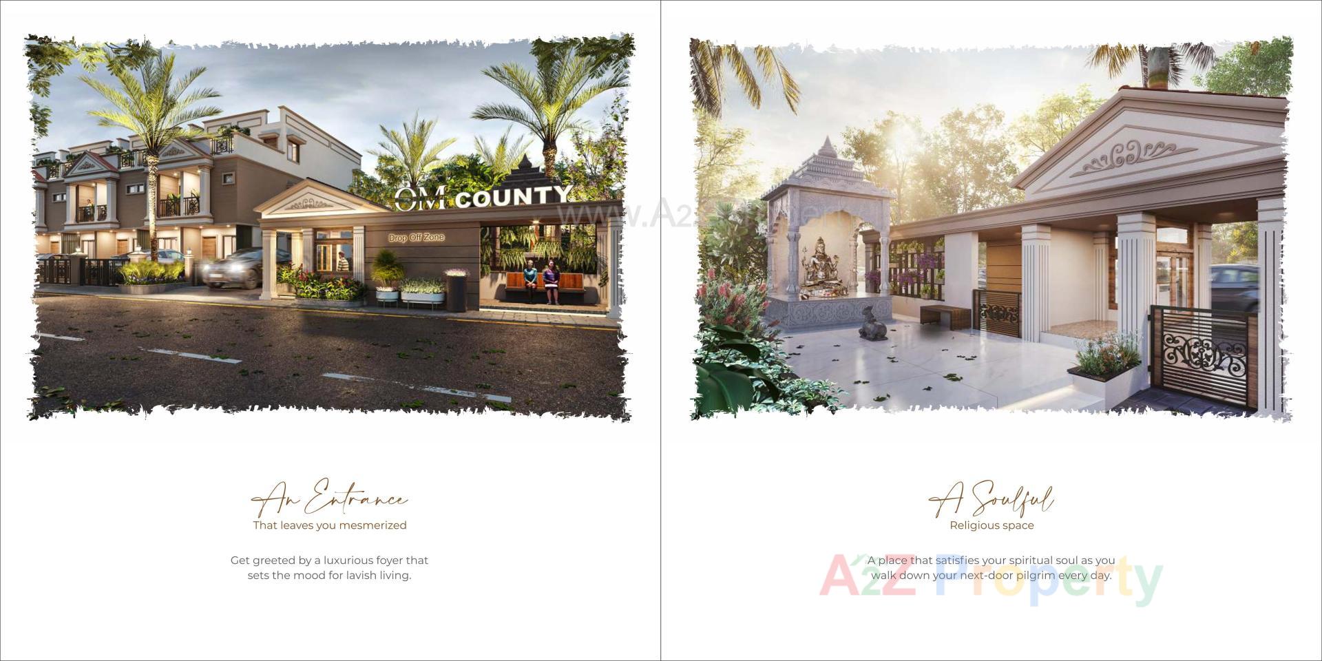 3D Elevation of real estate project Om County located at Vinzol, Ahmedabad, Gujarat