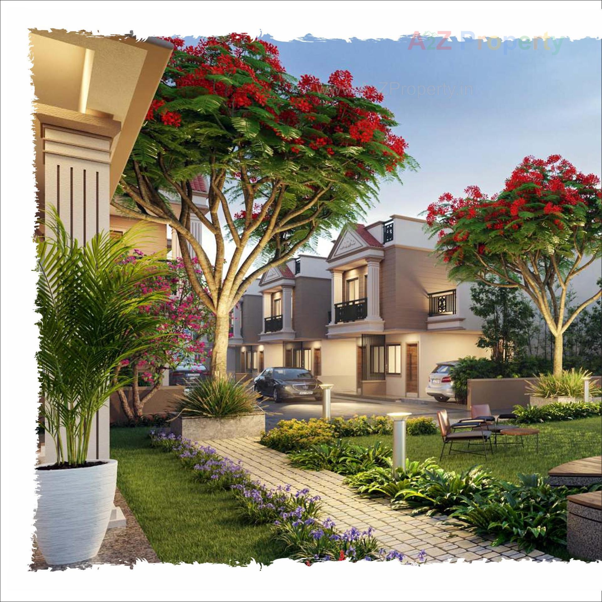 3D Elevation of real estate project Om County located at Vinzol, Ahmedabad, Gujarat