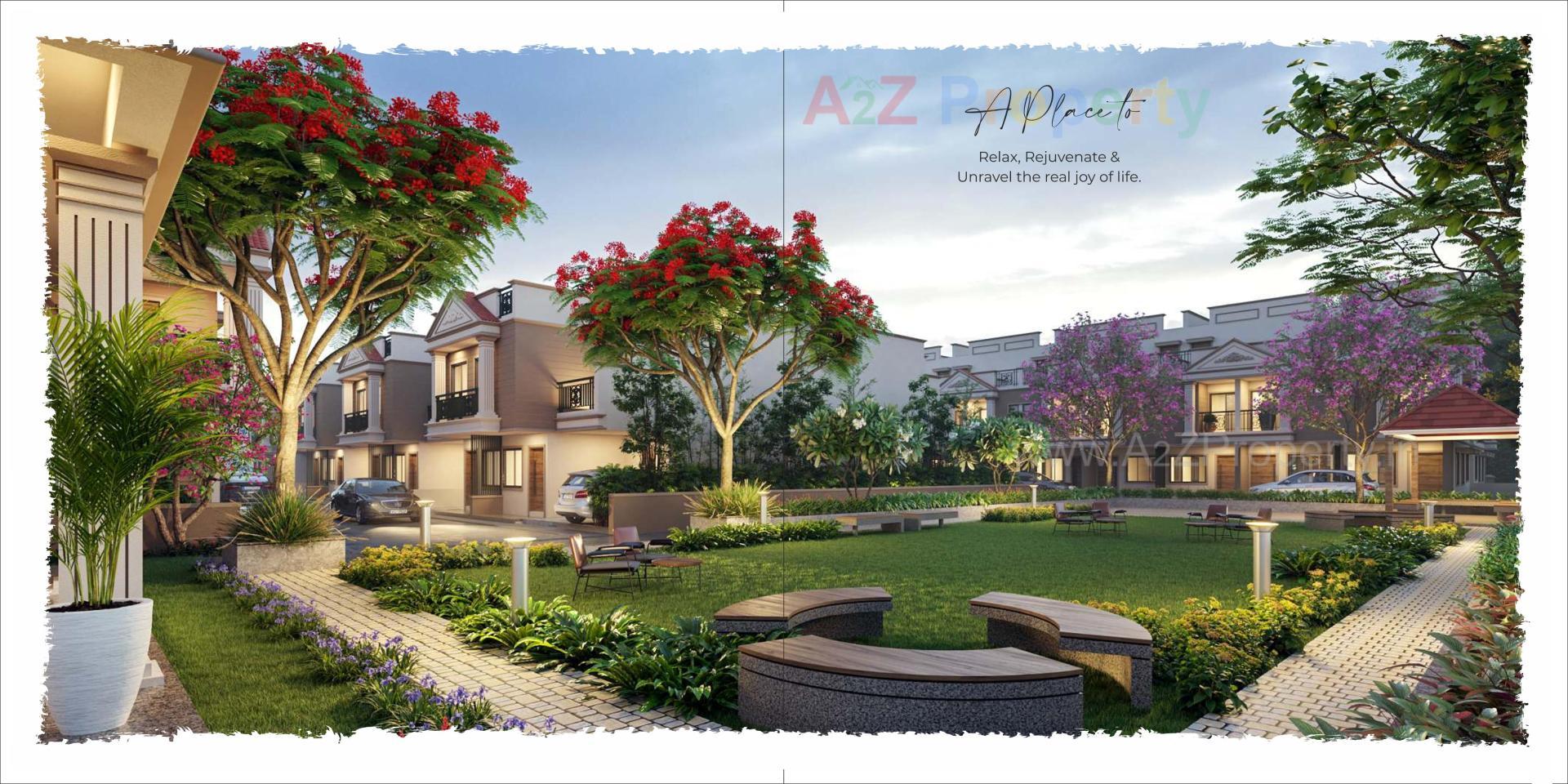 3D Elevation of real estate project Om County located at Vinzol, Ahmedabad, Gujarat