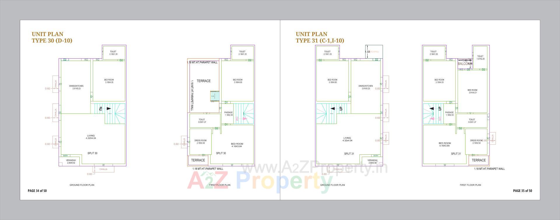 Layout of real estate project Om Courtyard located at Vinzol, Ahmedabad, Gujarat
