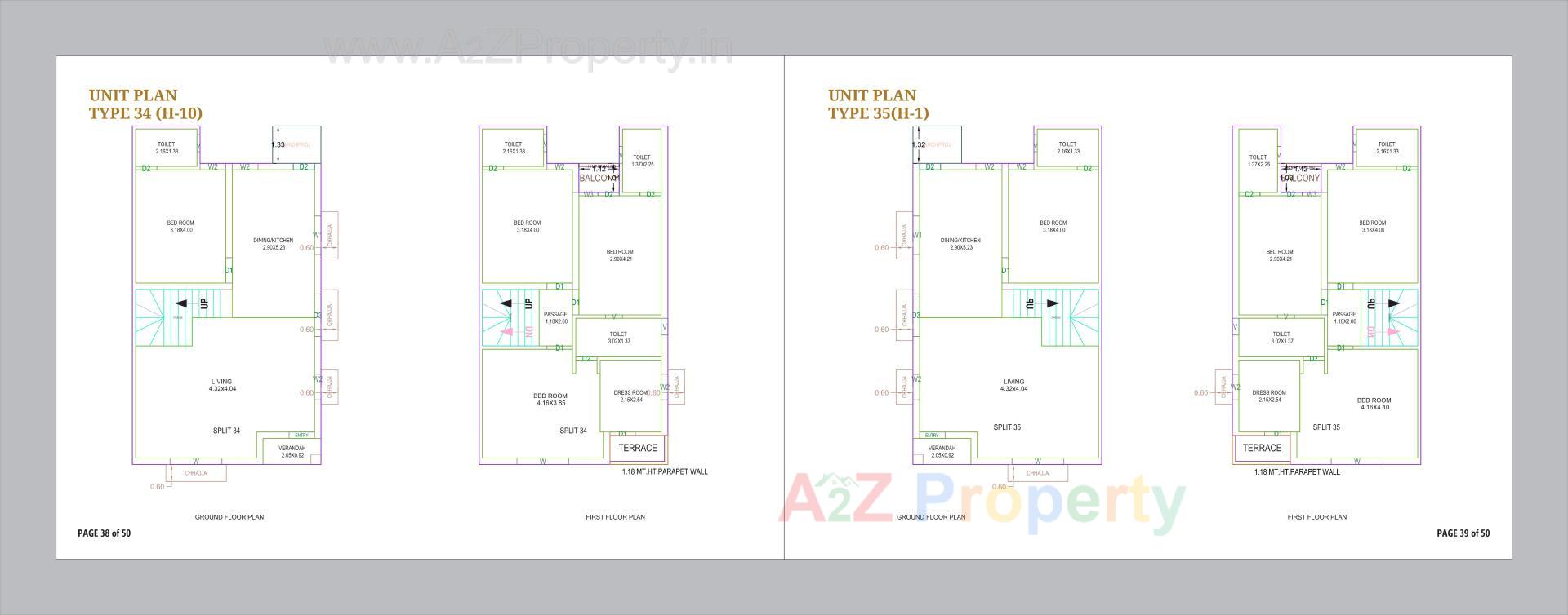 Layout of real estate project Om Courtyard located at Vinzol, Ahmedabad, Gujarat