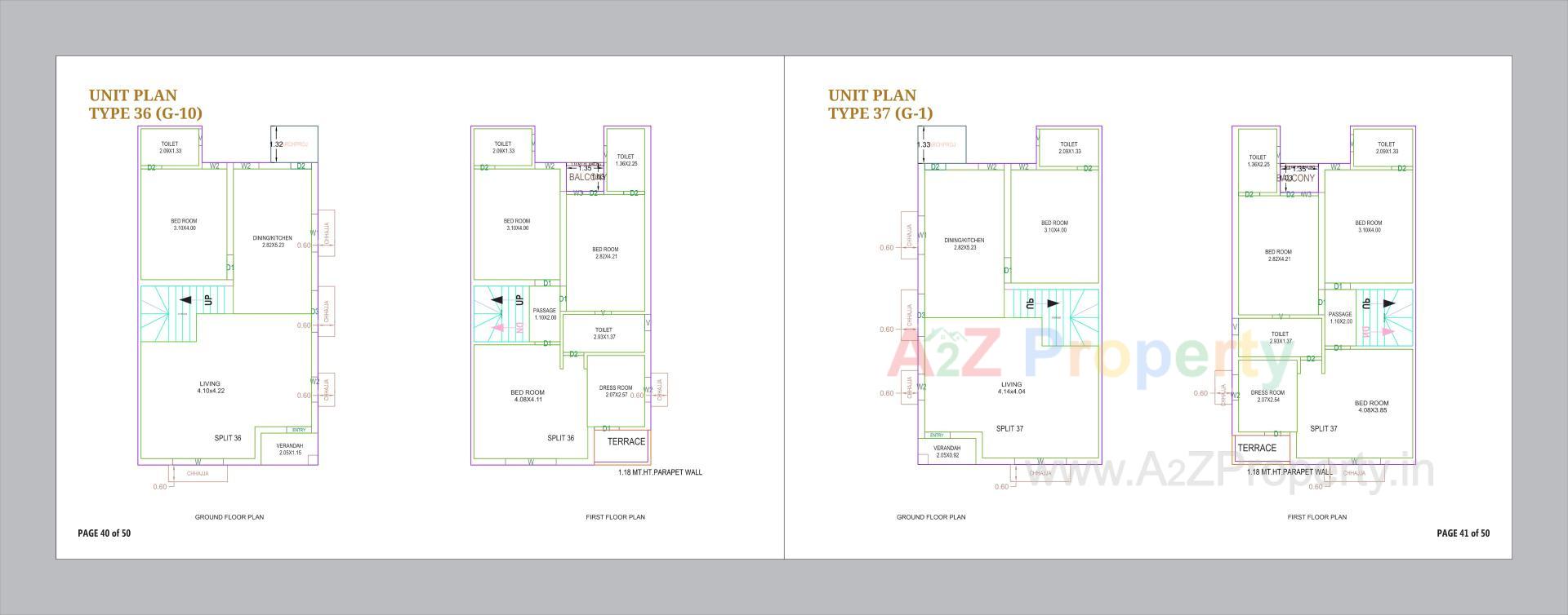 Layout of real estate project Om Courtyard located at Vinzol, Ahmedabad, Gujarat