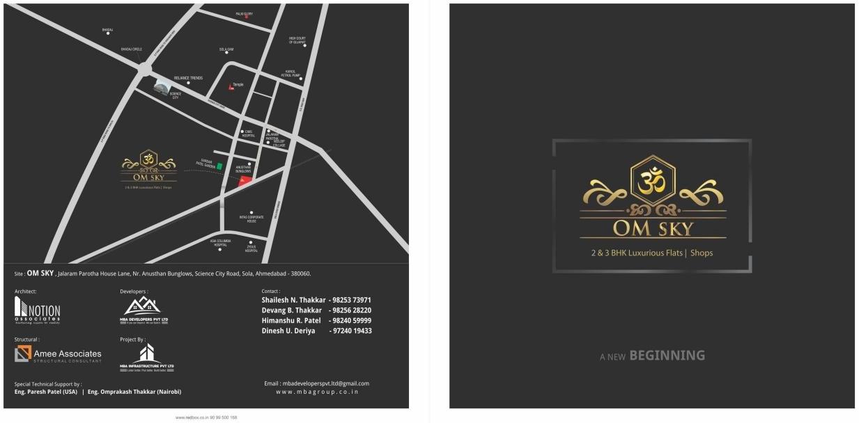  of real estate project Om Sky located at Thaltej, Ahmedabad, Gujarat