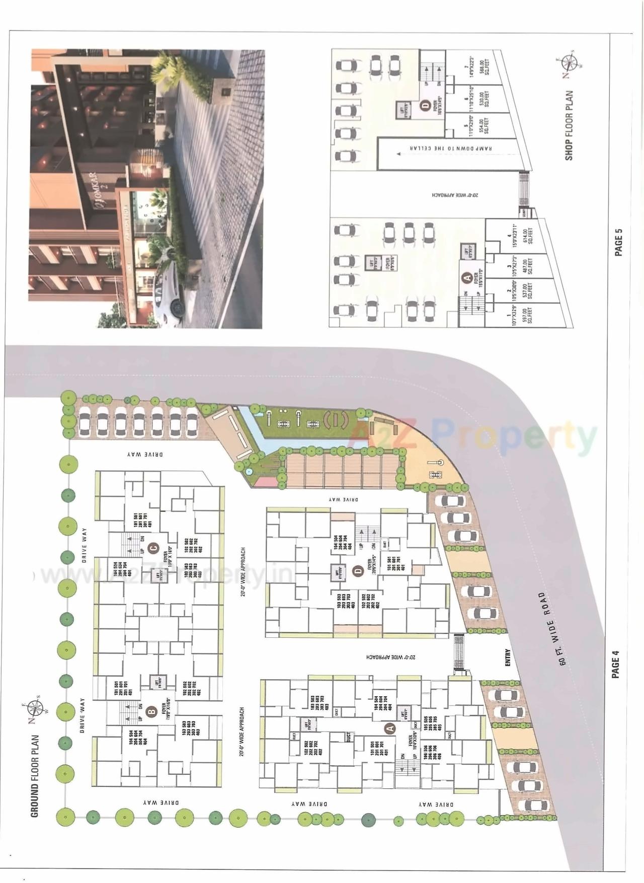 Layout of real estate project Omkar located at Vatva, Ahmedabad, Gujarat