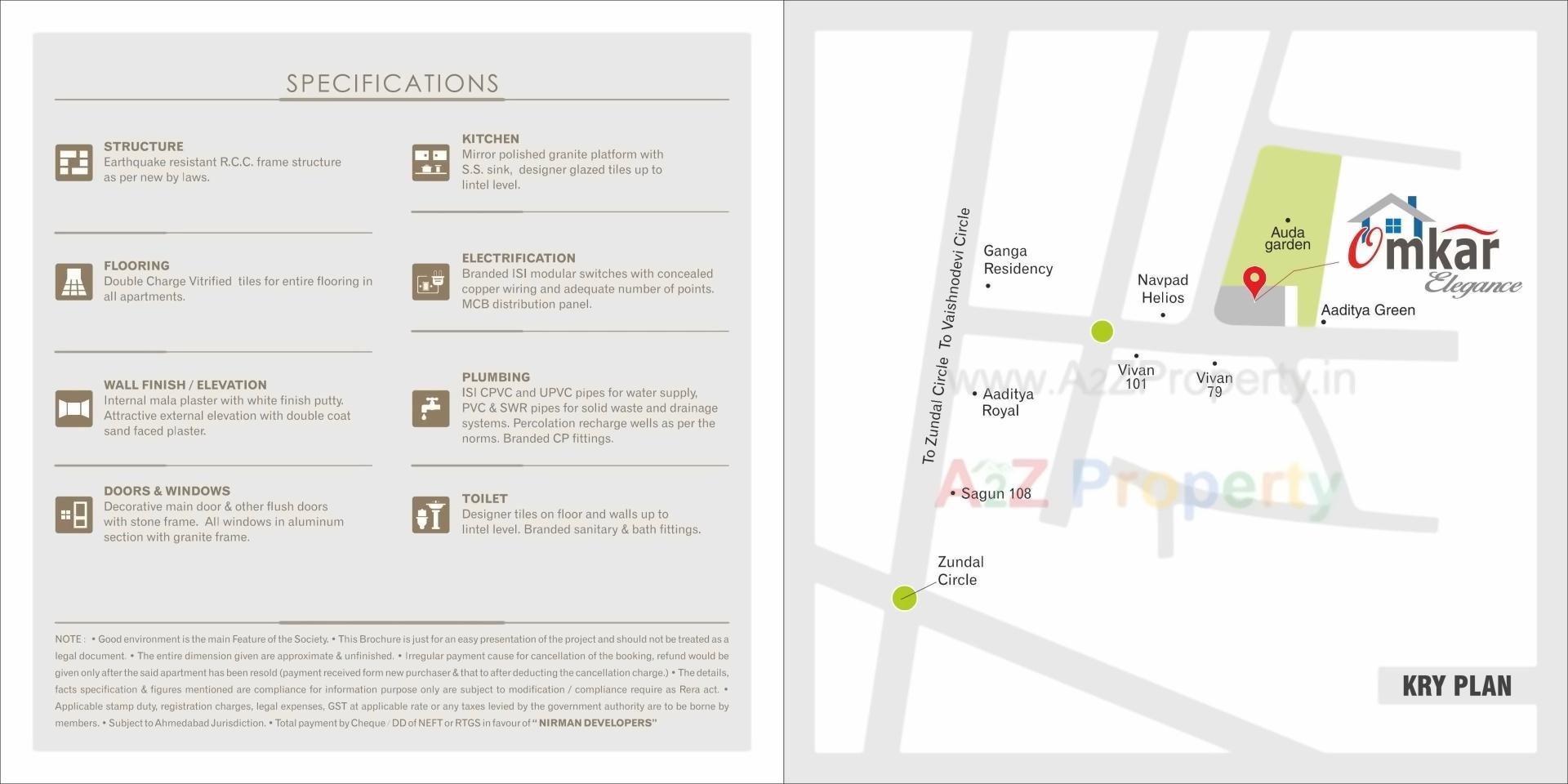  of real estate project Omkar Elegance located at Zundal, Ahmedabad, Gujarat