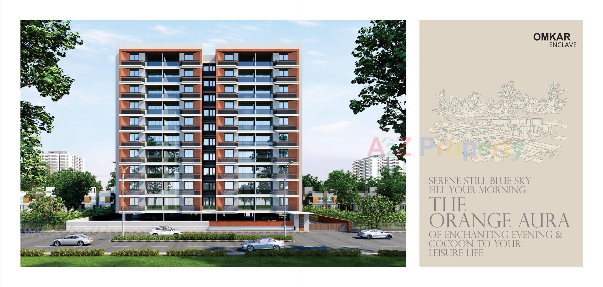 3D Elevation of real estate project Omkar Enclave located at Ranip, Ahmedabad, Gujarat