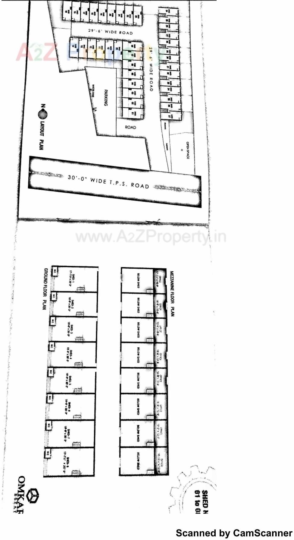 Layout of real estate project Omkar Estate located at Narol, Ahmedabad, Gujarat