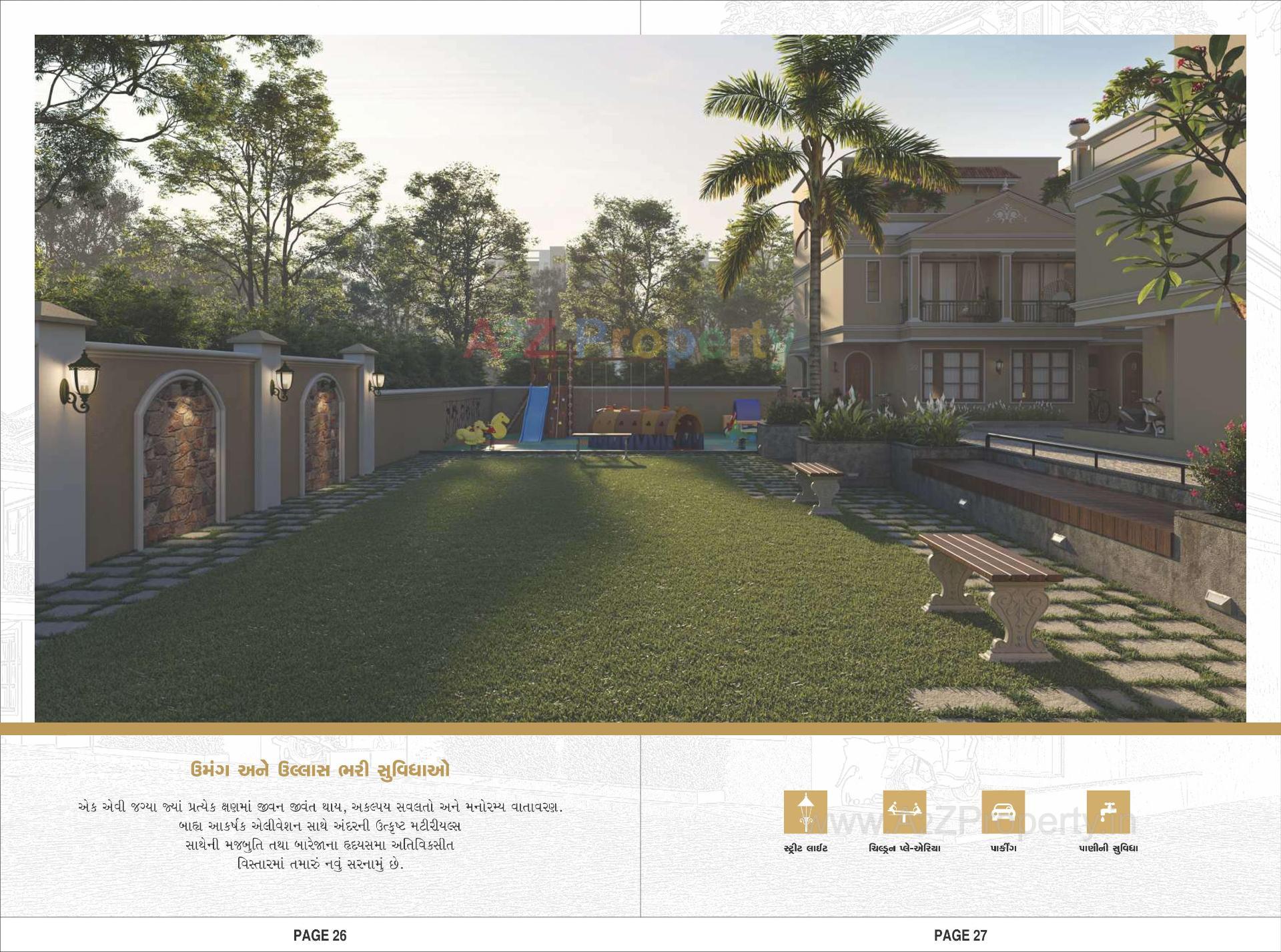 3D Elevation of real estate project Omkar Haritage located at Bareja, Ahmedabad, Gujarat