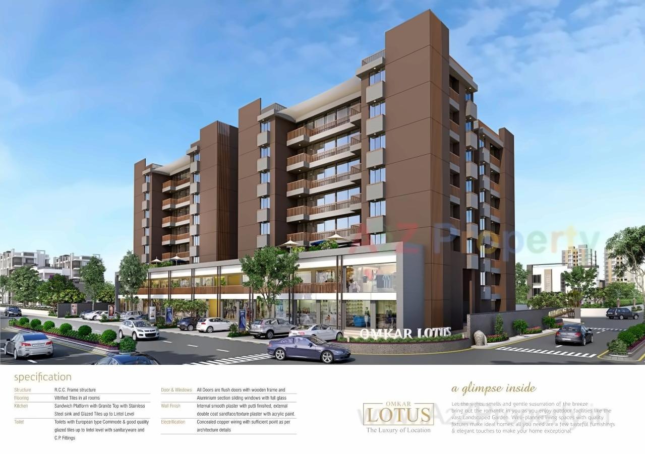 3D Elevation of real estate project Omkar Lotus located at Chandkheda, Ahmedabad, Gujarat
