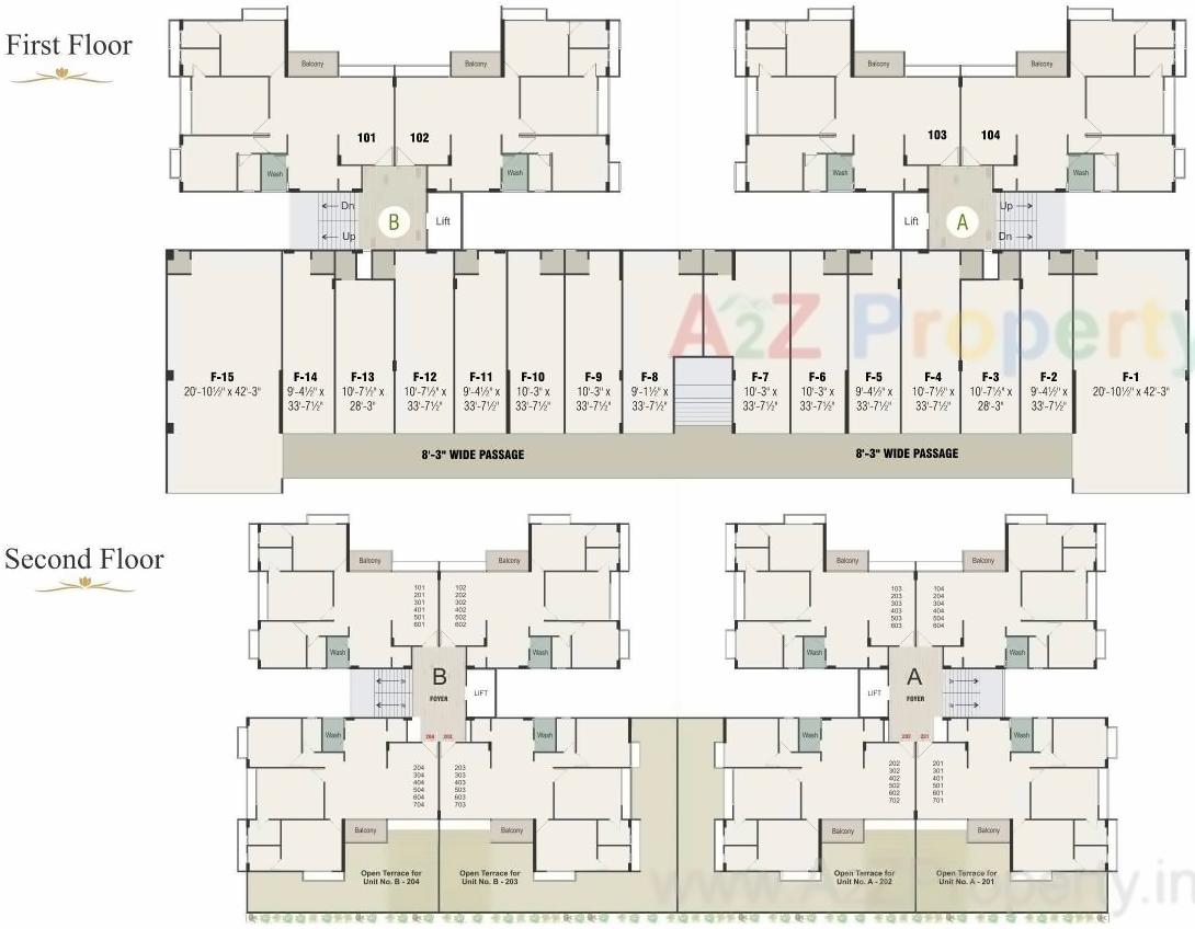 Layout of real estate project Omkar Lotus located at Chandkheda, Ahmedabad, Gujarat