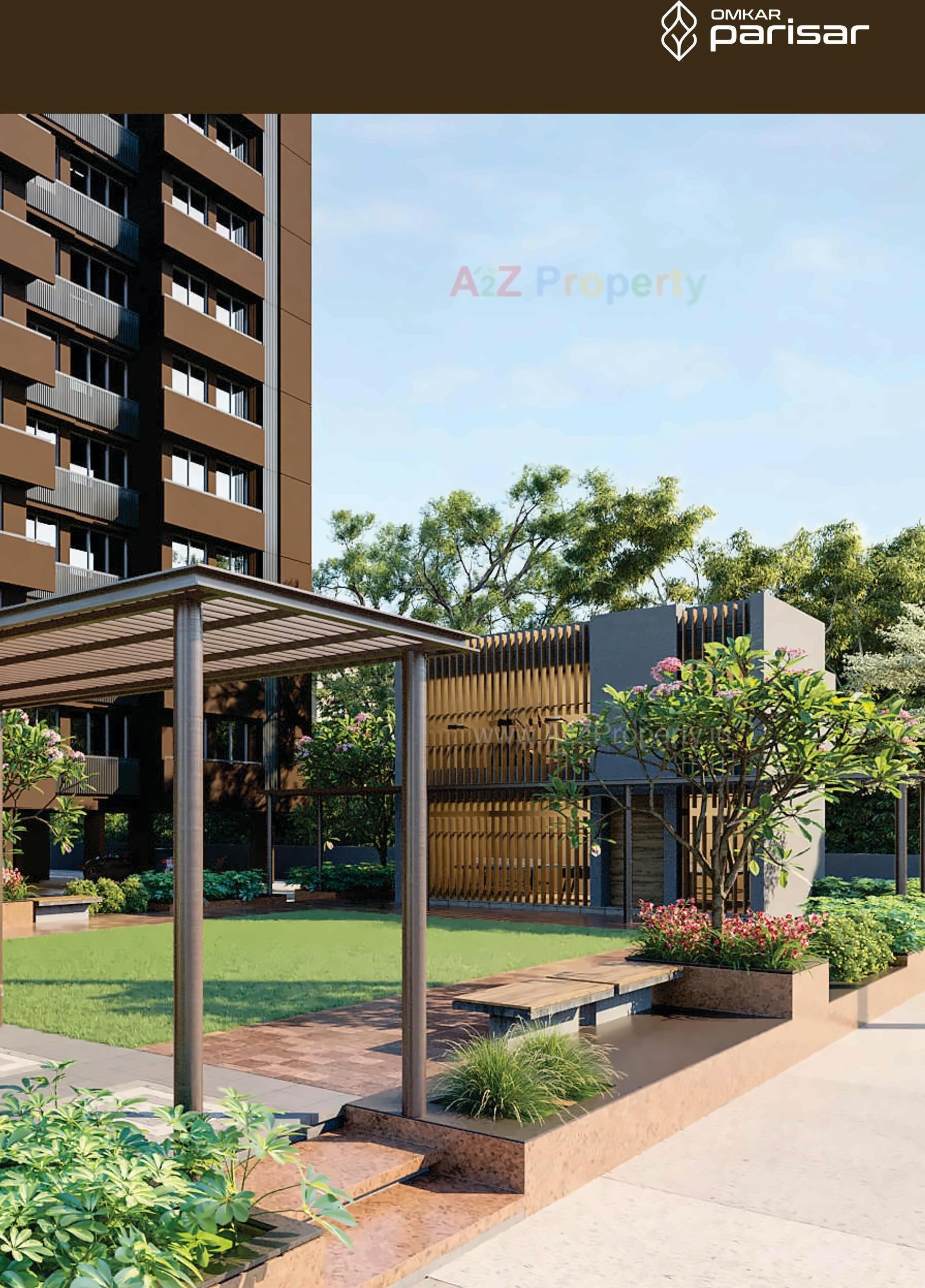 3D Elevation of real estate project Omkar Parisar located at Chandkheda, Ahmedabad, Gujarat